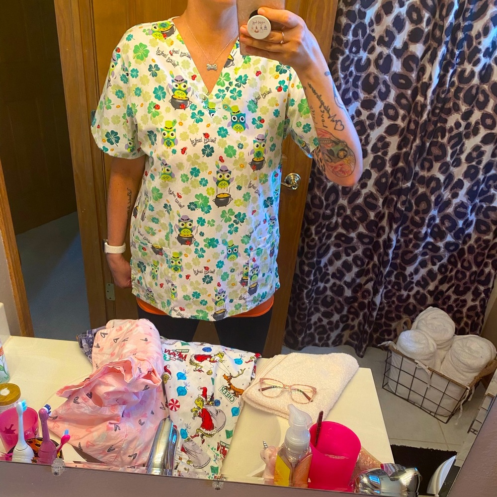 Scrub top.